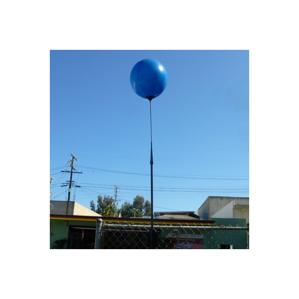 Car Dealer Depot Reusable Balloon Ground Pole Kit W/ Fence Base: White 551-WH - main